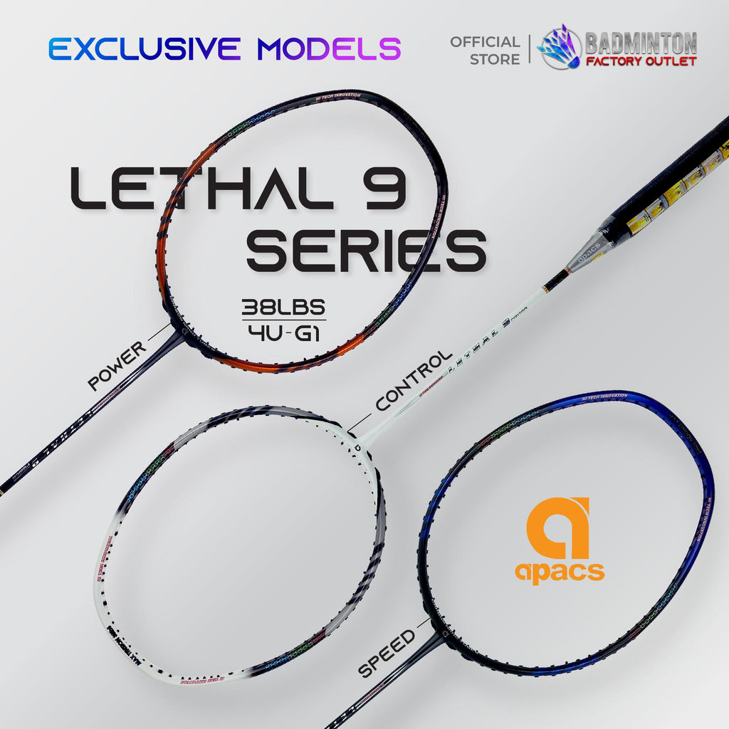 Apacs Lethal 9 Exclusive Models Badminton Racket | Max 38Lbs | 4UG1