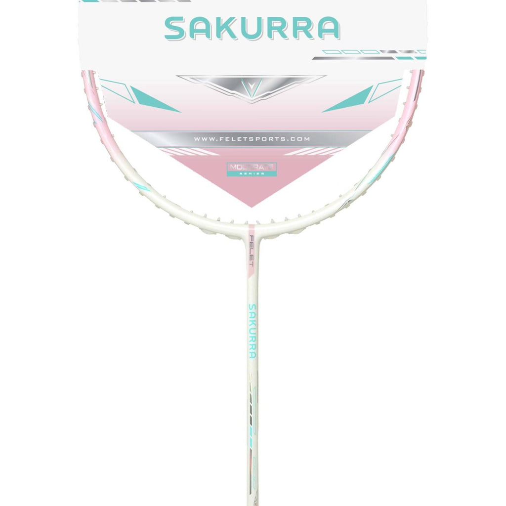 FELET Sakurra Badminton Racket (White Pink) | 4UG1