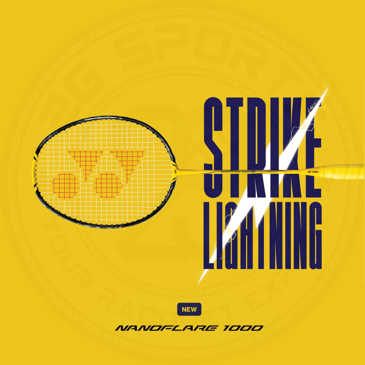 YONEX Nanoflare 1000 Play Badminton Racket  (Lightning Yellow)
