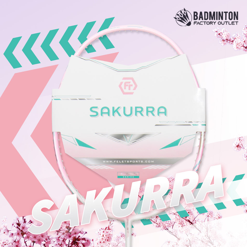 FELET Sakurra Badminton Racket (White Pink) | 4UG1