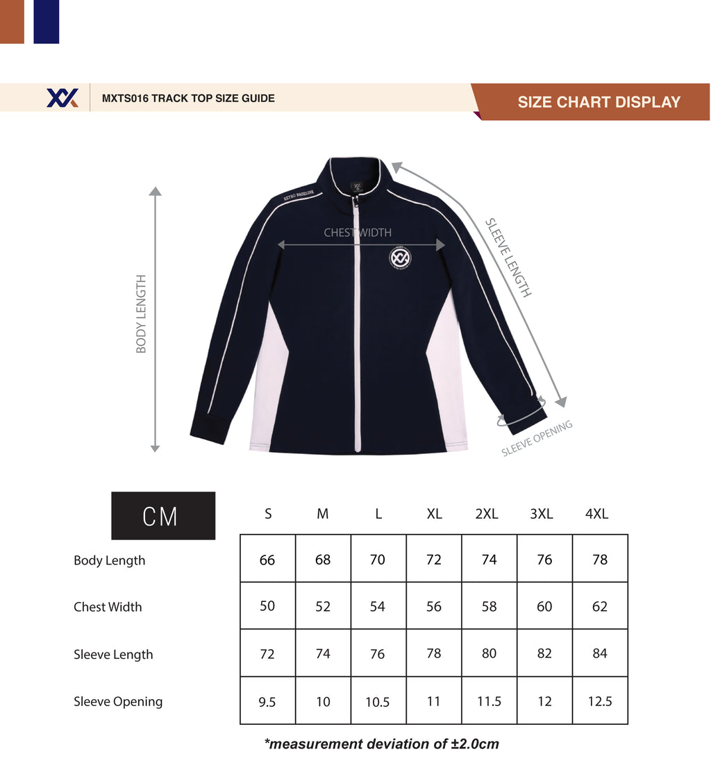 MAXX Tracksuit Jacket [Retro Baseline] Blue - MXTS016