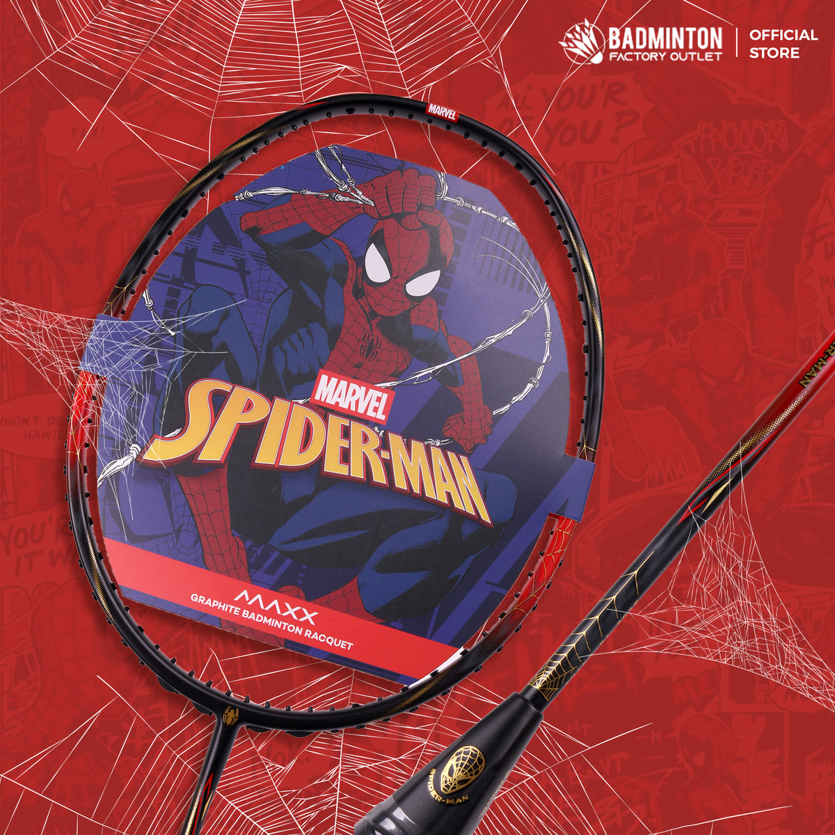 MAXX x Spiderman Badminton Racket with Boxset