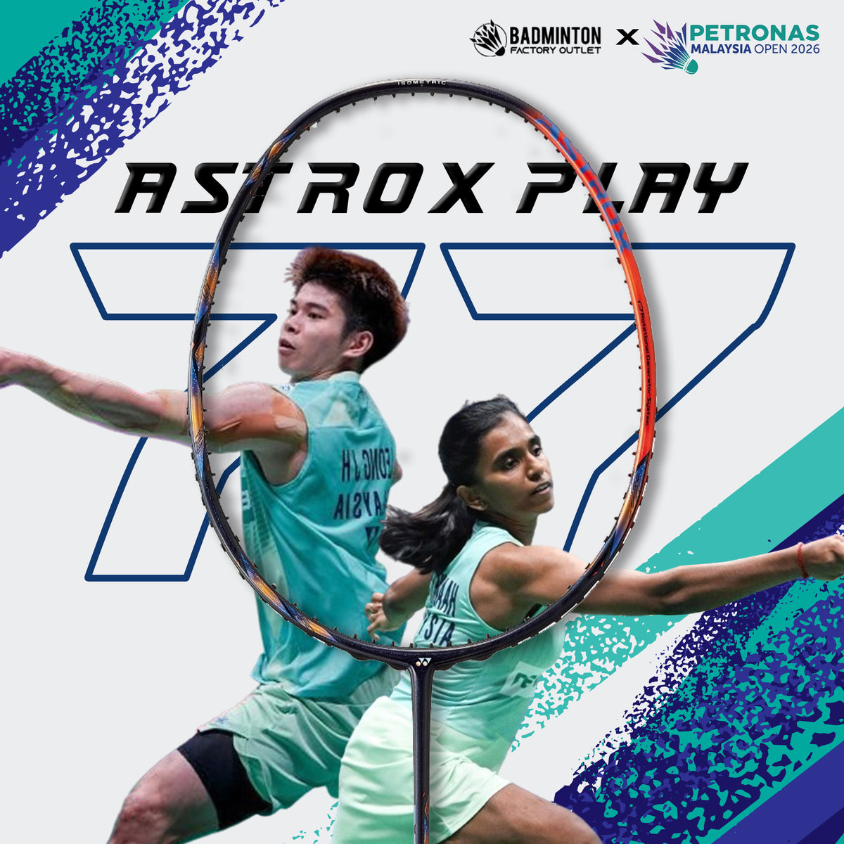 YONEX Astrox 77 Play (High Orange) Badminton Racket