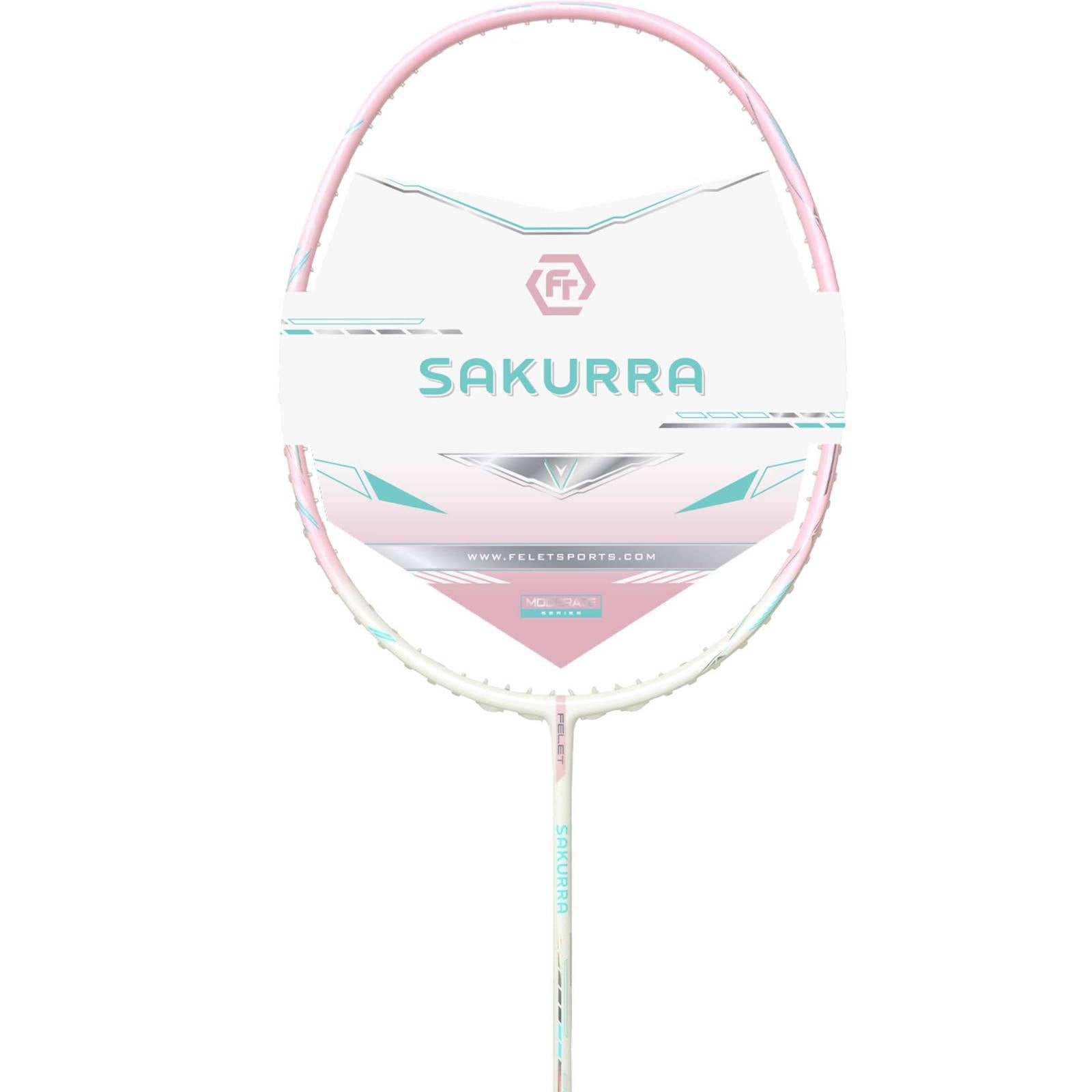 FELET Sakurra Badminton Racket (White Pink) | 4UG1